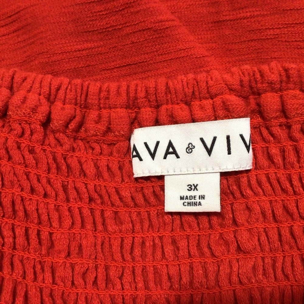 Ava & Viv Red Plus Size Sleeveless Maxi Dress 3X - Picture 4 of 11